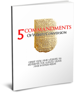The 5 Commandments to Website Conversions Cover Graphic