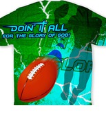 Doing It All Football Graphic Poly T-Shirt