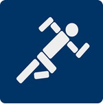 cooling performance running person icon