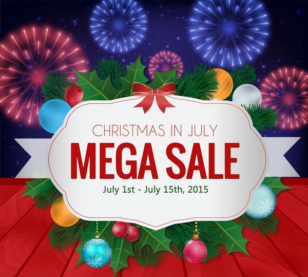 Christmas in July MEGA SALE: July 1st - July 15, 2015