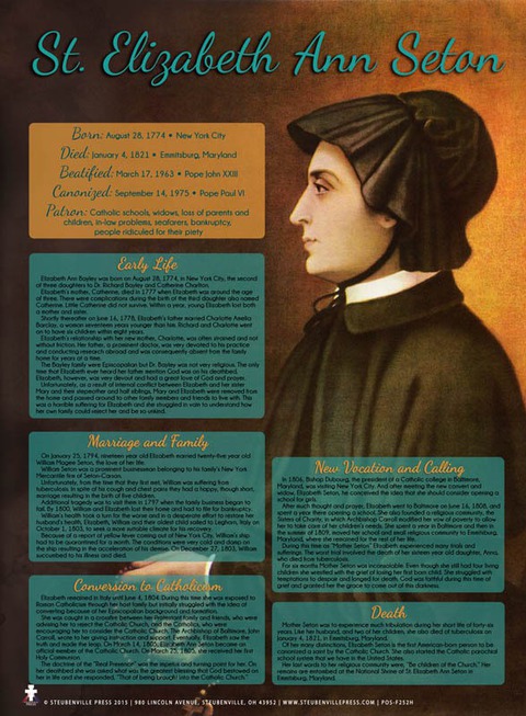 St. Elizabeth Ann Seton Explained Poster