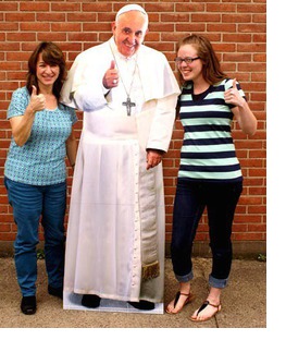 pope francis thumbs up lifesize standee