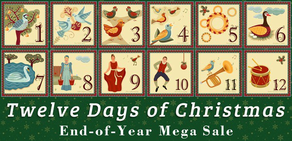 Twelve Days of Christmas End-of-Year Mega Sale