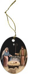 Adoration nativity nellie edwards porcelain ornament