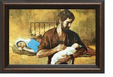 Holy Family Walnut Framed art image