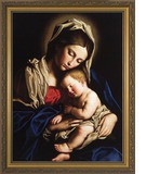 Madonna and child gold framed art image