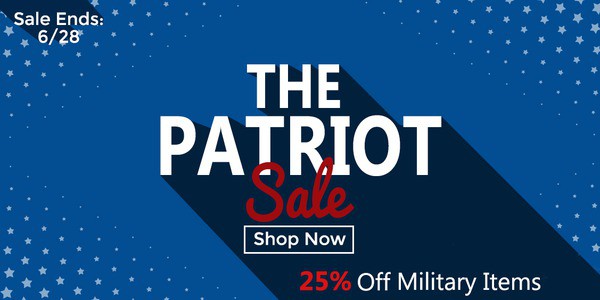 The Patriot Sale 25% off military and Patriot items
