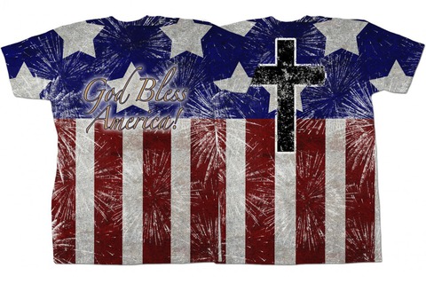 God bless America Full Graphic T