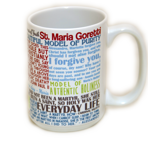 st. maria goretti quote mug