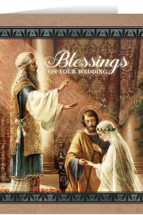 Mary & St. Joseph Wedding Greeting Card