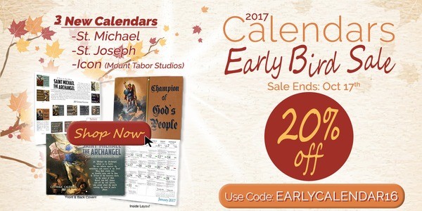 Early Bird Calendar sale 20% off