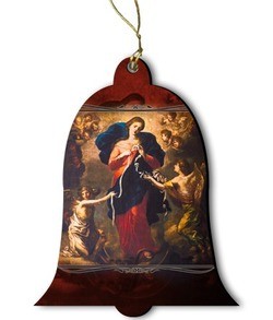 Mary undoer of Knots wooden ornament