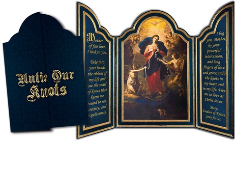 Mary Undoer of Knots Tri-fold Triptych Cards