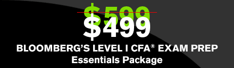 $499 Bloomberg's Level I CFA® Exam Prep Exam Essentials Package