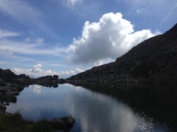 Lake in the mountains.