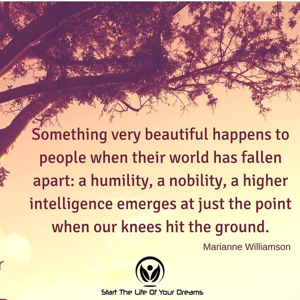 Something very beautiful happens to people when their world has fallen apart - click here to download image.