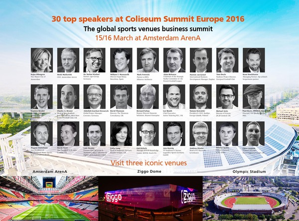 Iconic Amsterdam ArenA to host Coliseum, the global sports venue business summit