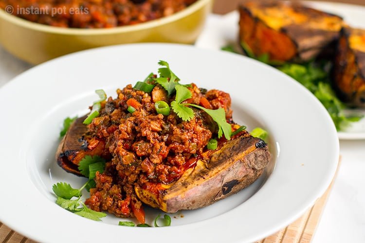 Healthy Sloppy Joes With Baked Sweet Potatoes
