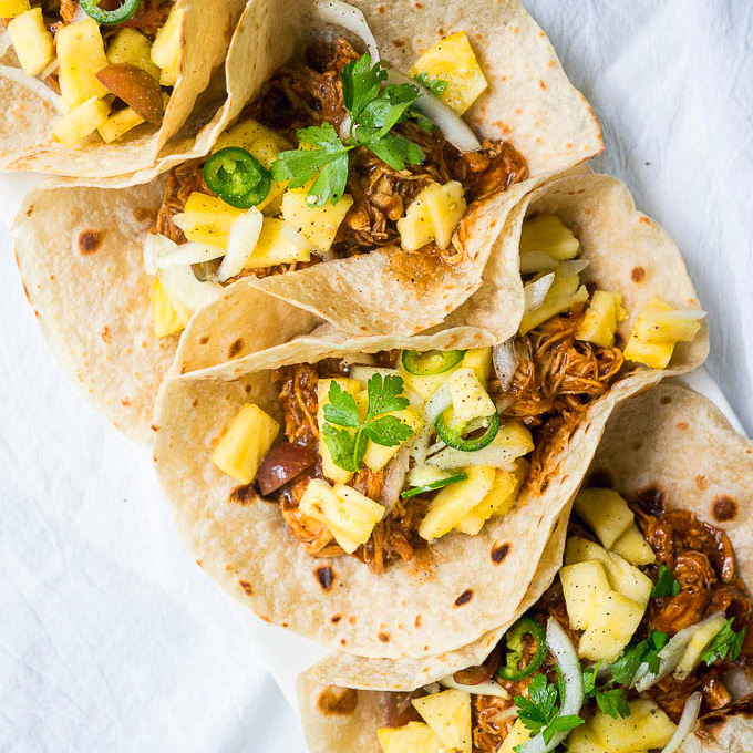 BBQ chicken with pineapple salsa