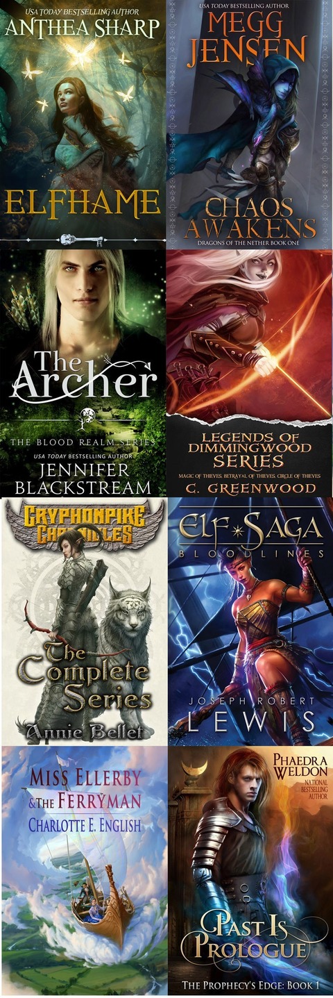 Eight gorgeous covers showcasing the Epic Elves Storybundle