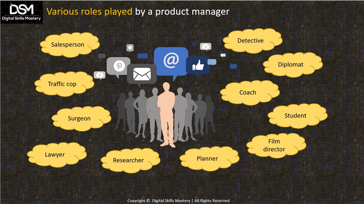 Various roles played by a product manager