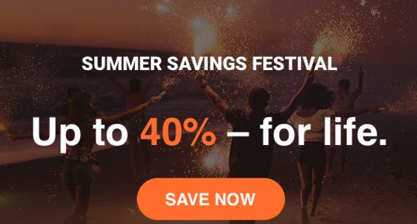 Summer savings festival at GetResponse. 