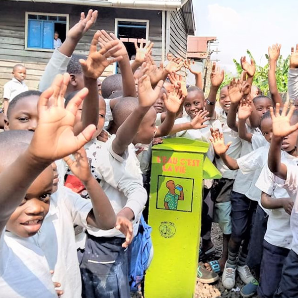 children with biosand water filter